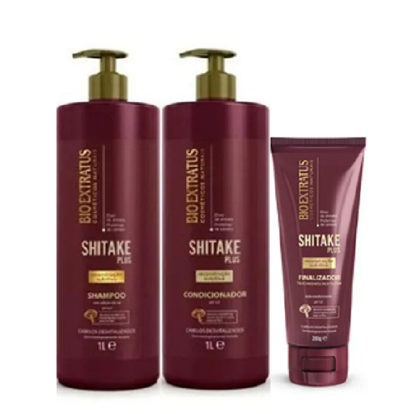 Bio Extratus Shitake Plus (Shampoo+Condicionador 1L+Finalizador Noite/Dia 200g) - 1