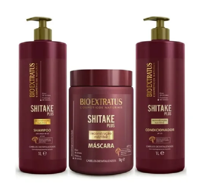Bio Extratus Shitake Plus (Shampoo+Condicionador 1L+Mascara 1Kg) - 1
