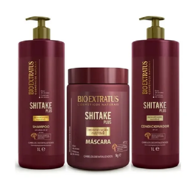 Bio Extratus Shitake Plus (Shampoo+Condicionador 1L+Mascara 1Kg)