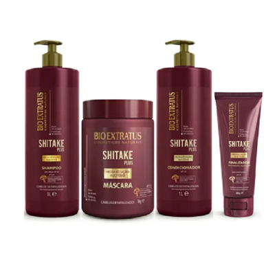Bio Extratus Shitake Plus (Shampoo+Condicionador 1L+Mascara 1Kg+Finalizador Noite/Dia 200g)