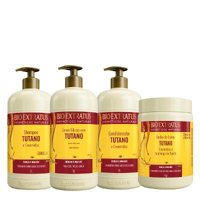 Kit Bio Extratus Tutano Shampoo Máscara Leave-in e Condicionador (4 produtos)