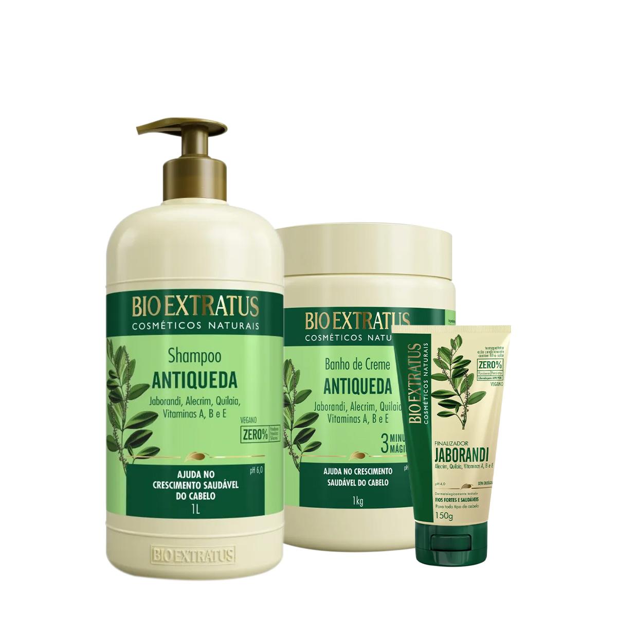 Kit Bio Extratus Jaborandi Antiqueda Shampoo Litro Máscara e Finalizador (3 produtos) - 1