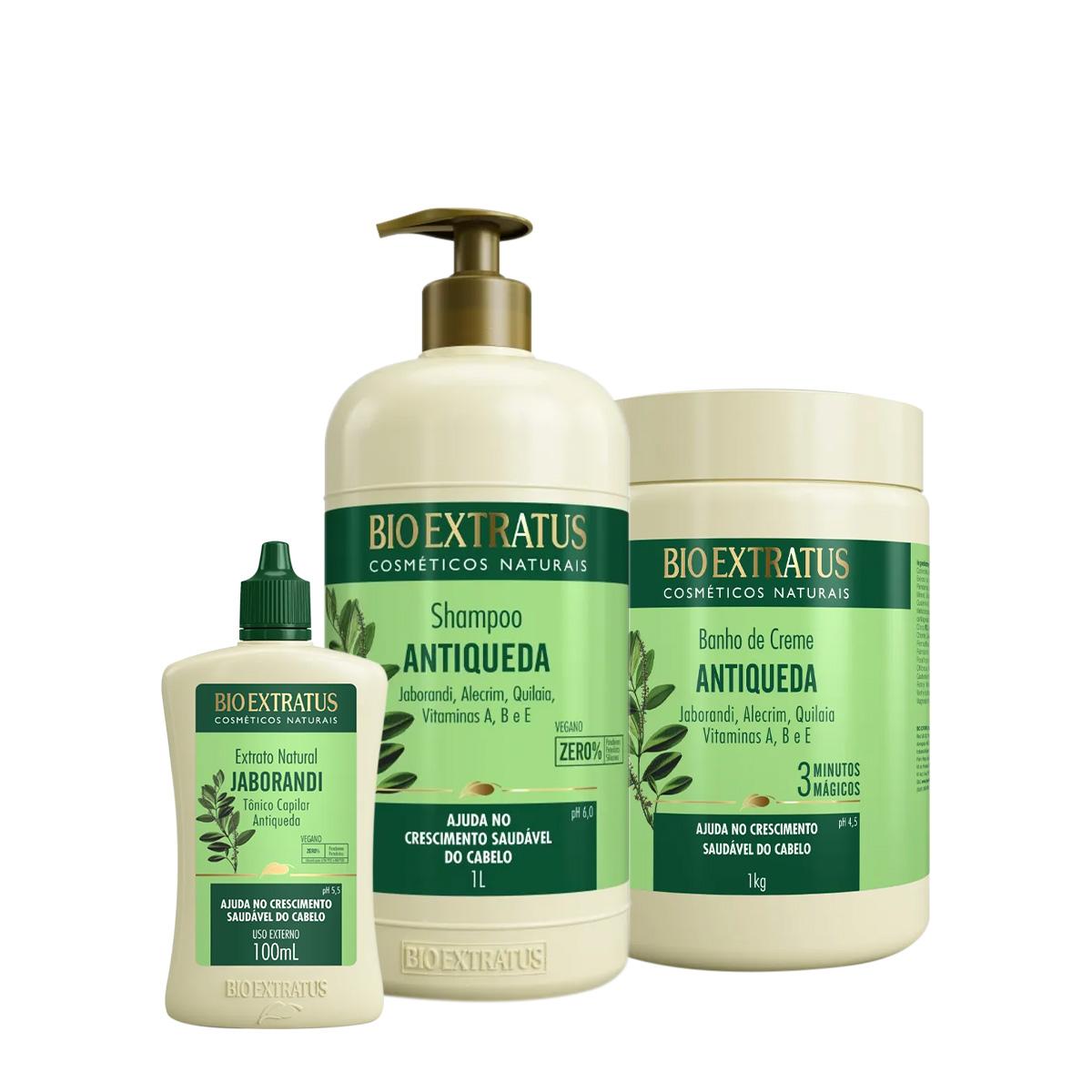 Kit Bio Extratus Jaborandi Antiqueda Shampoo Litro Máscara e Tônico Antiqueda (3 produtos) - 1