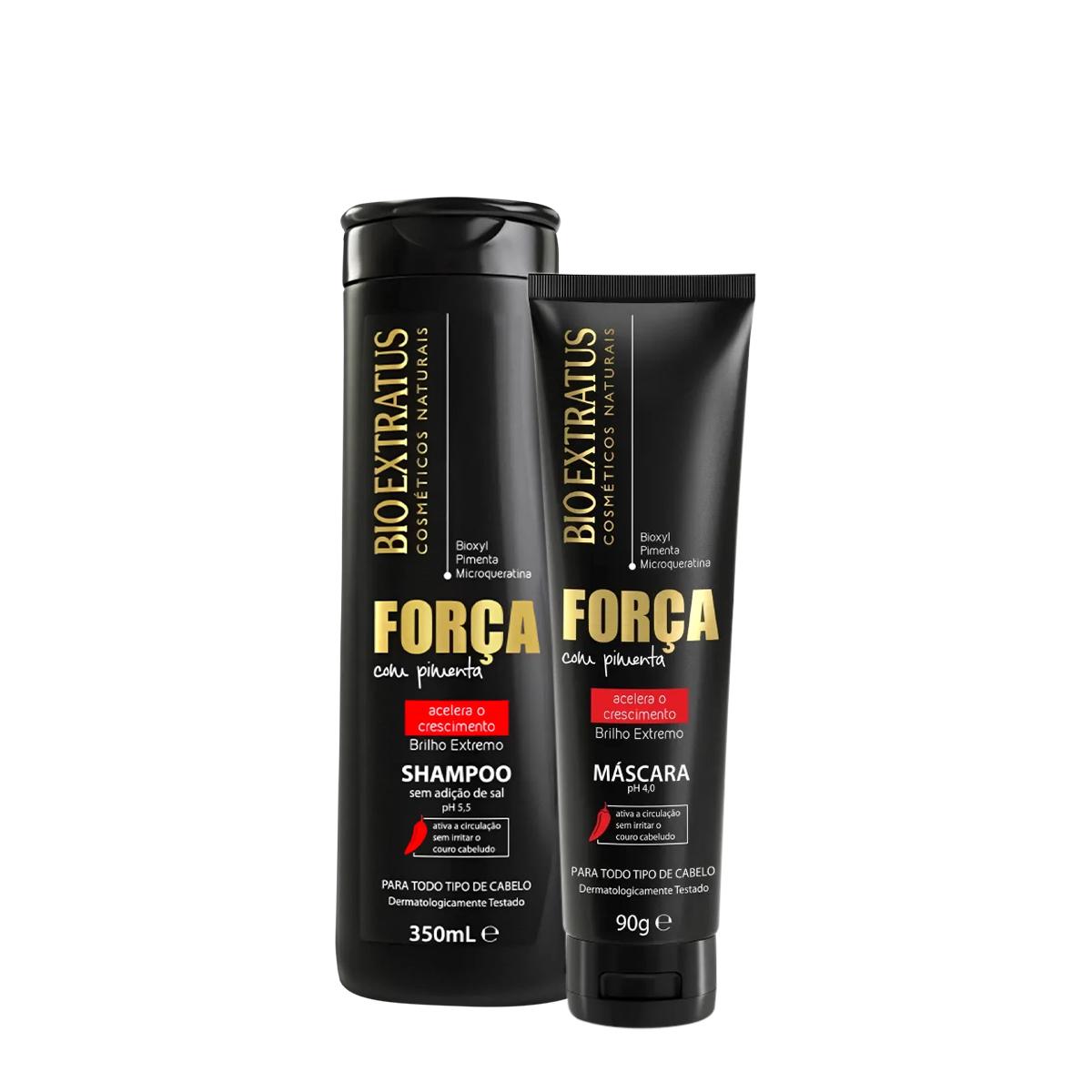 Kit Bio Extratus Força Com Pimenta Shampoo e Máscara P (2 produtos) - 1
