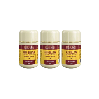 Kit Bio Extratus Sillitan - Óleo Capilar Silicone com Tutano 120ml (3 unidades)