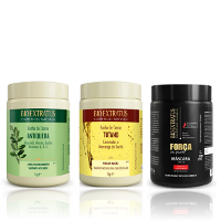 Cronograma Bio Extratus Vegano Cabelos Danificados 1Kg (Jaborandi+Tutano+Força com Pimenta) - 1