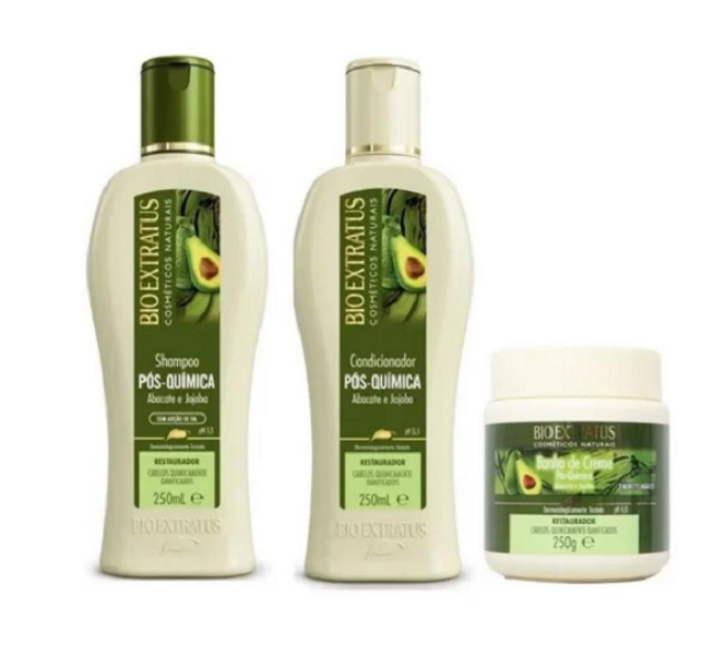 Bio Extratus Pos-Quimica Shampoo+Condicionador+Banho de Creme 250ml - 1