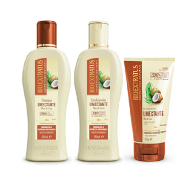 Bio Extratus Umectante Óleo de Coco (Shampoo+Condicionador 250g+Finalizador 150g) - 1