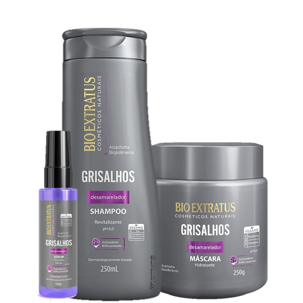 Bio Extratus Grisalhos Kit Mascara Capilar Shampoo e Serum - 1