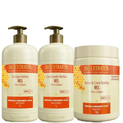 Kit Bio Extratus Mel Preenchimento e Hidratacao Capilar (3 Produtos)