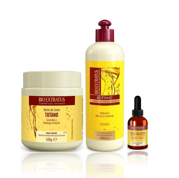 Bio Extratus Tutano Mácara 500g+Umidificador de Cachos 500ml+Oleo Sillitan 40ml - 1
