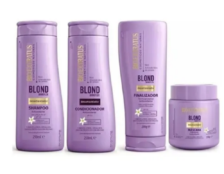 Bio Extratus Blond Bioreflex kit Duo 250ml Mascara Capilar 250g e Finalizador 200g - 1