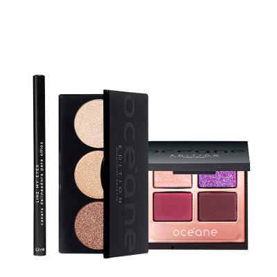 Kit Océane Edition Paleta Hightlight + Caneta Line My Eyes e Sombra Night Glam (3 produtos)