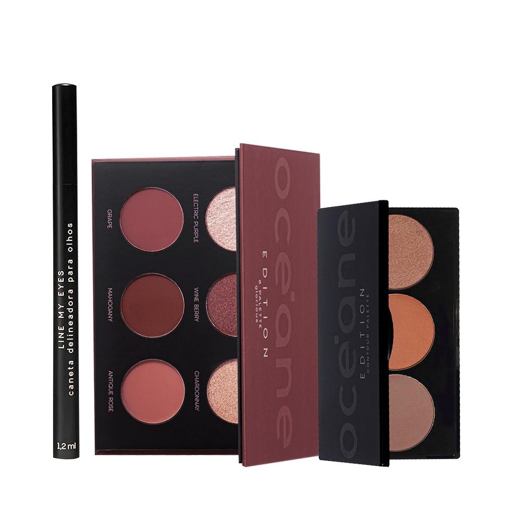Kit Océane Edition Paleta de Contour + Caneta Line My Eyes e Sombra Glorious (3 produtos) - 1