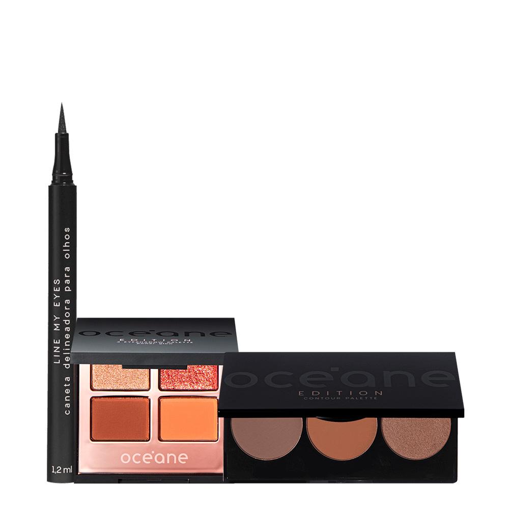 Kit Océane Edition Paleta Contour + Caneta Line My Eyes e Sombra Power Glow (3 produtos) - 2