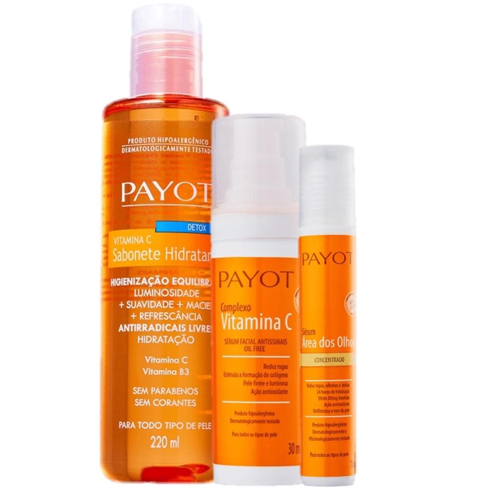 Kit Payot Vitamina C Limpeza Facial e Reducao de Olheiras (3 Produtos) - 1