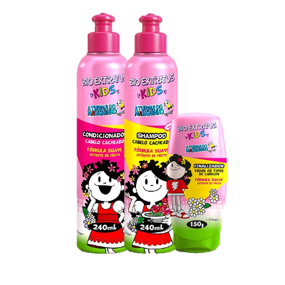 Bio Extratus Kids Cacheados Kit Duo 240ml e Finalizador 150g