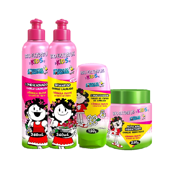 Bio Extratus Kids Cabelos Cacheados Duo 240ml Mascara 250g e Finalizador 150g - 1