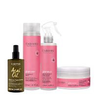 Kit Cadiveu Professional Essentials Glamour Shampoo Máscara Fluido e Açaí Oil (4 produtos) - 1