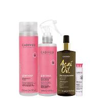 Kit Cadiveu Professional Essentials Glamour Shampoo Fluído Ampola e Açaí Oil 110 (4 produtos) - 1
