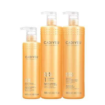 Kit Cadiveu Professional Nutri Glow Shampoo Máscara e Cera (3 produtos)