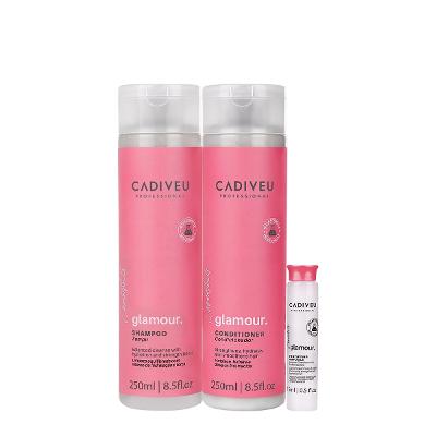 Kit Cadiveu Professional Essentials Glamour Shampoo Condicionador e Ampola (3 produtos)