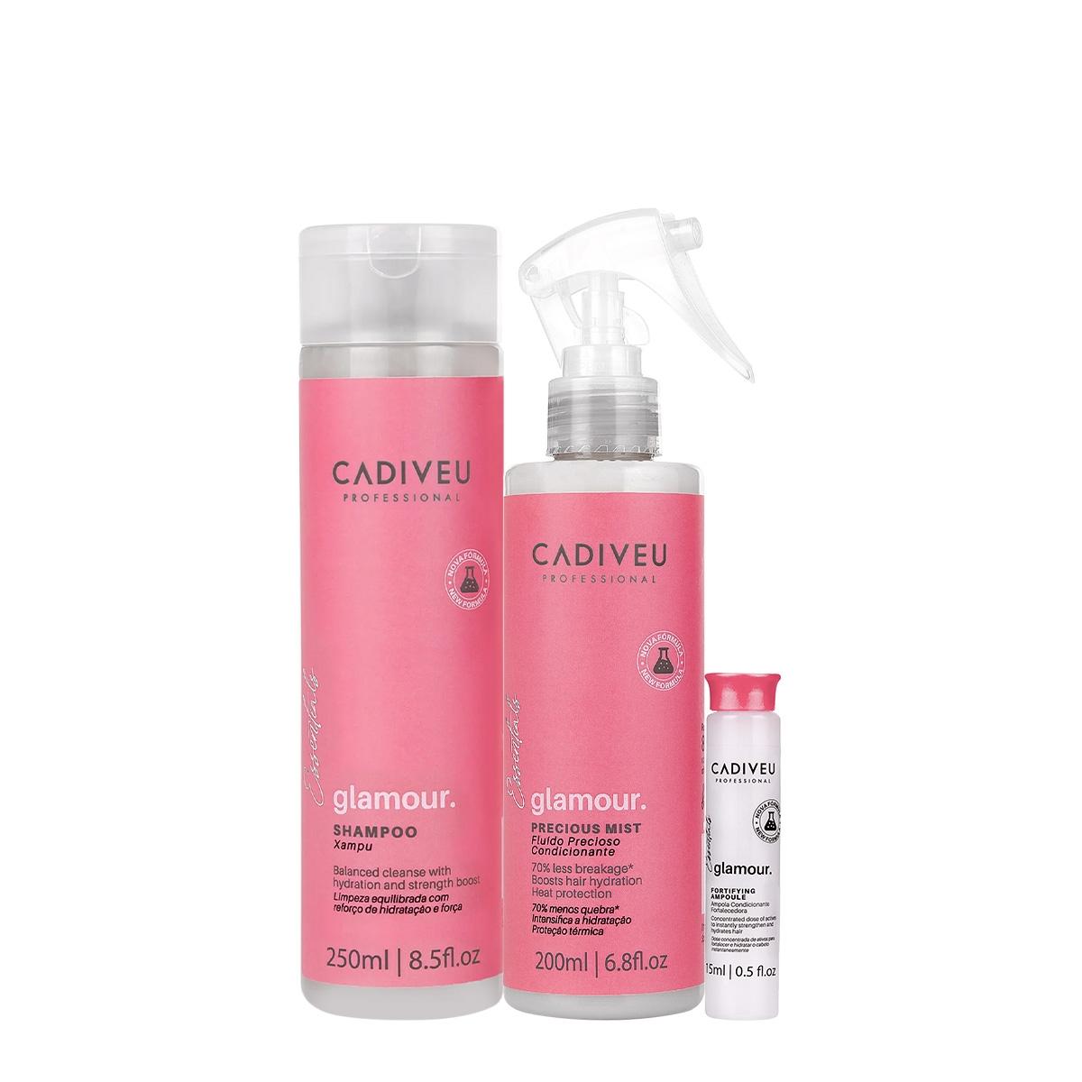 Kit Cadiveu Professional Essentials Glamour Shampoo Fluído e Ampola (3 produtos) - 1