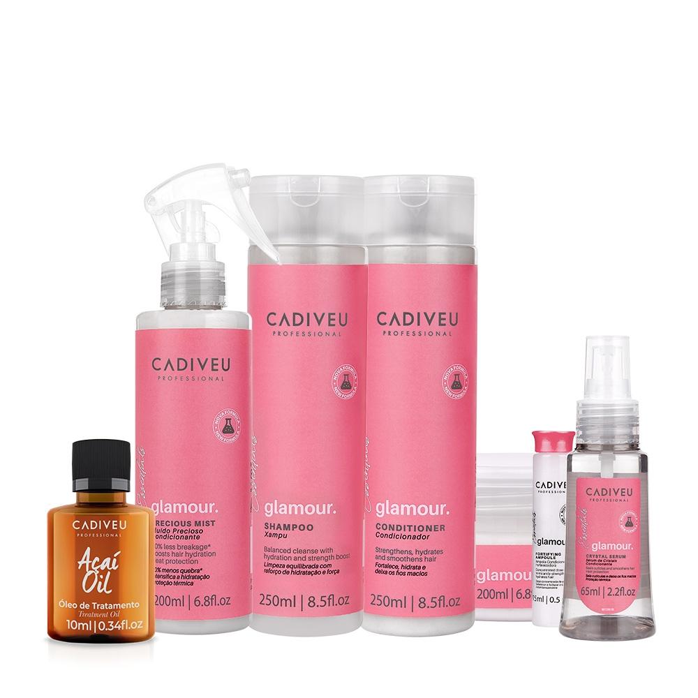 Kit Cadiveu Profissional Essentials Glamour Completo e Óleo Açaí 10ml (7 produtos) - 1
