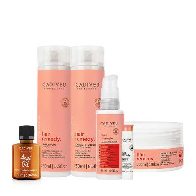 Kit Cadiveu Professional Hair Remedy Completo e Óleo 10ml  (6 produtos)