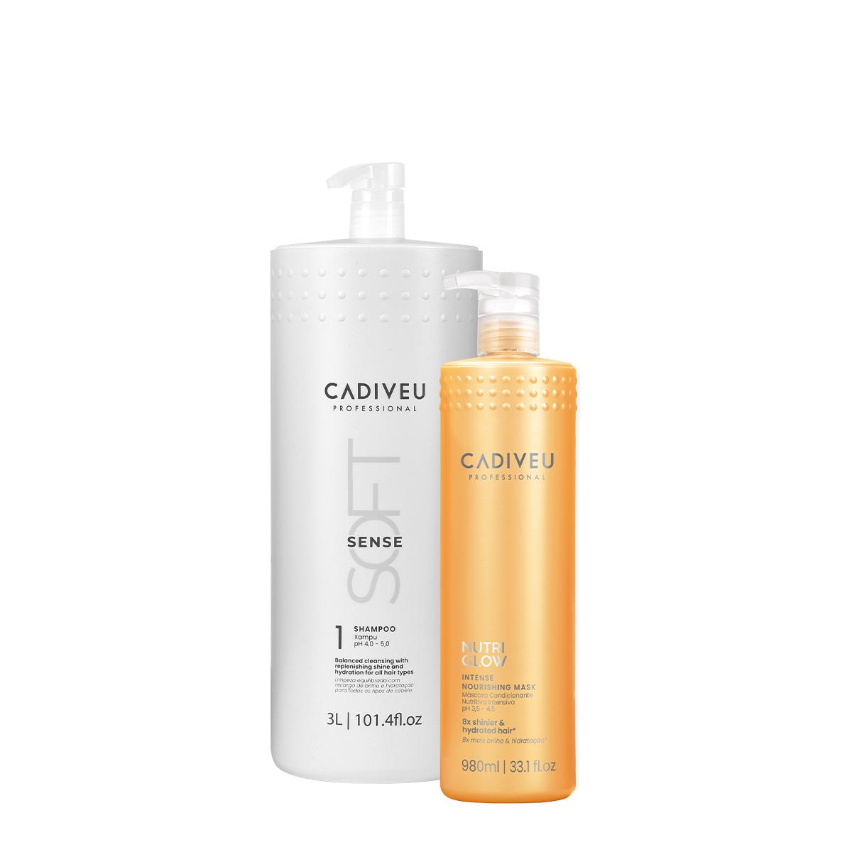 Kit Cadiveu Professional Soft Sense Shampoo e Nutri Glow Máscara (2 produtos) - 1