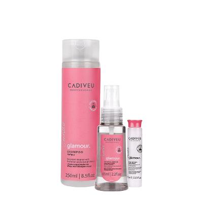 Kit Cadiveu Professional Essentials Glamour Shampoo Sérum e Ampola Capilar (3 produtos)