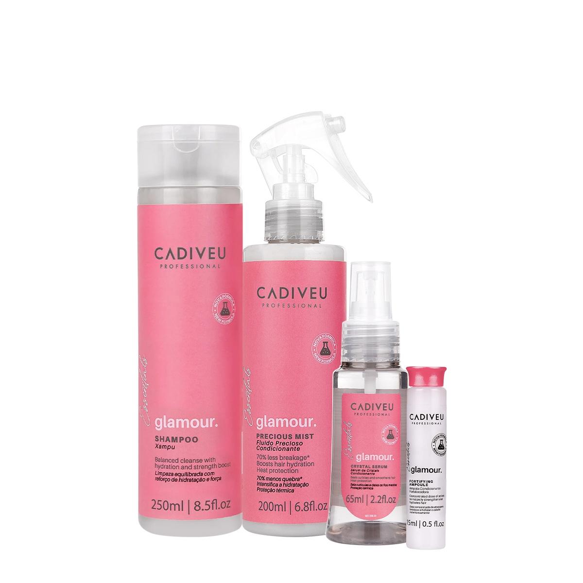 Kit Cadiveu Professional Essentials Glamour Shampoo Ampola Fluído e Sérum (4 produtos) - 1