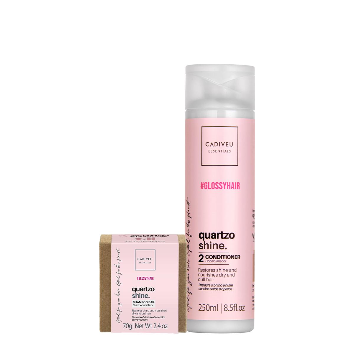 Kit Cadiveu Professional Essentials Quartzo Shine Shampoo Barra e Condicionador (2 produtos) - 1