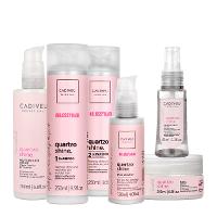 Kit Cadiveu Professional Essentials Quartzo Shine Shampoo Condicionador Máscara Pré- Shampoo Leave-in e Óleo (6 produtos - 1