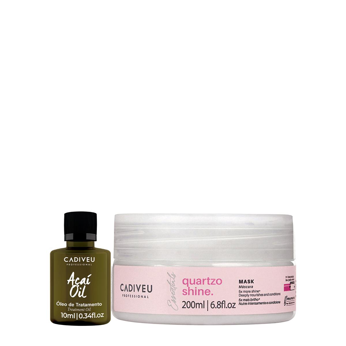 Kit Cadiveu Professional Essentials Quartzo Shine Máscara e Açaí Óleo (2 produtos) - 1