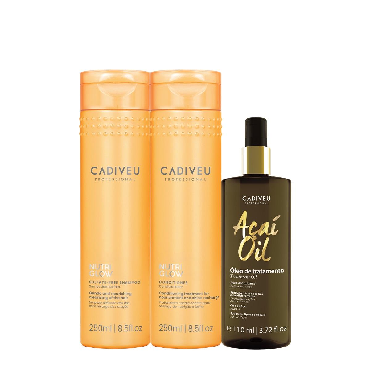 Kit Cadiveu Professional Nutri Glow Duo P e Açaí Oil 110 (3 produtos) - 1