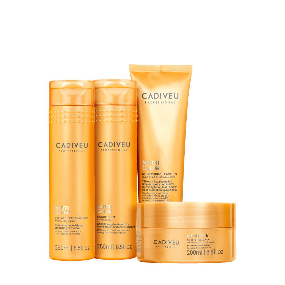 Kit Cadiveu Professional Nutri Glow Shampoo Condicionador leave in e Máscara (4 produtos) - 1