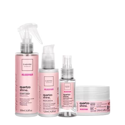 Kit Cadiveu Professional Quartzo Shine Fluído Balm Máscara e Óleo (4 produtos)