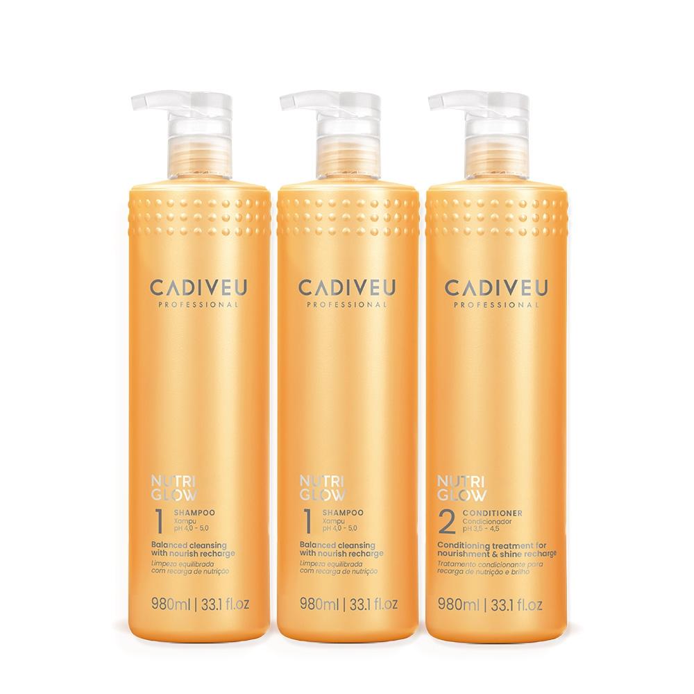 Kit Cadiveu Professional Nutri Glow Shampoo Extra e Condicionador Litro (3 produtos) - 1