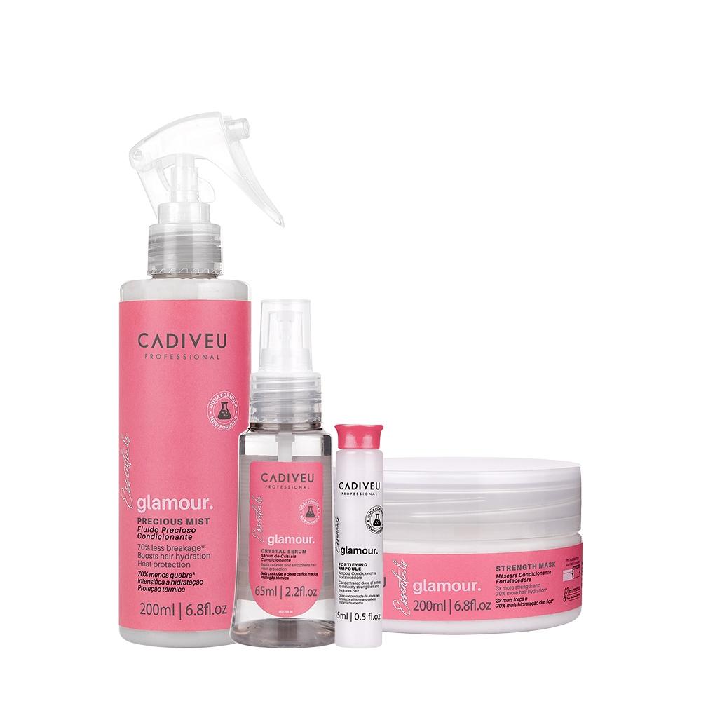 Kit Cadiveu Profissional Essentials Glamour Fluído Sérum Ampola e Máscara Condicionante (4 produtos) - 1