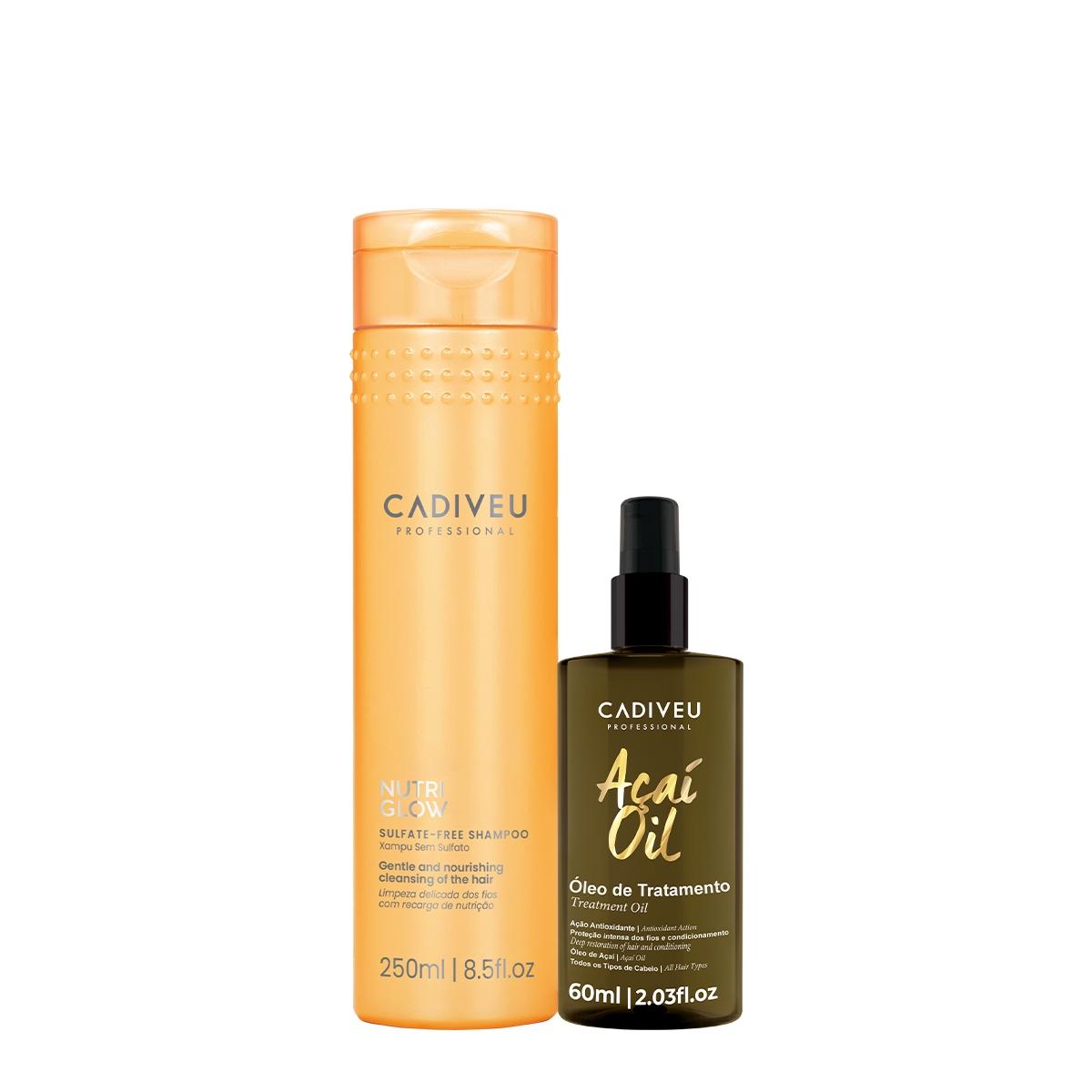 Kit Cadiveu Professional Nutri Glow  Shampoo e Açaí Oil 60 (2 produtos) - 1