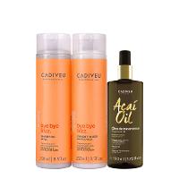 Kit Cadiveu Professional Bye Bye Frizz Shampoo Condicionador e Açaí Oil 110 (3 produtos) - 1