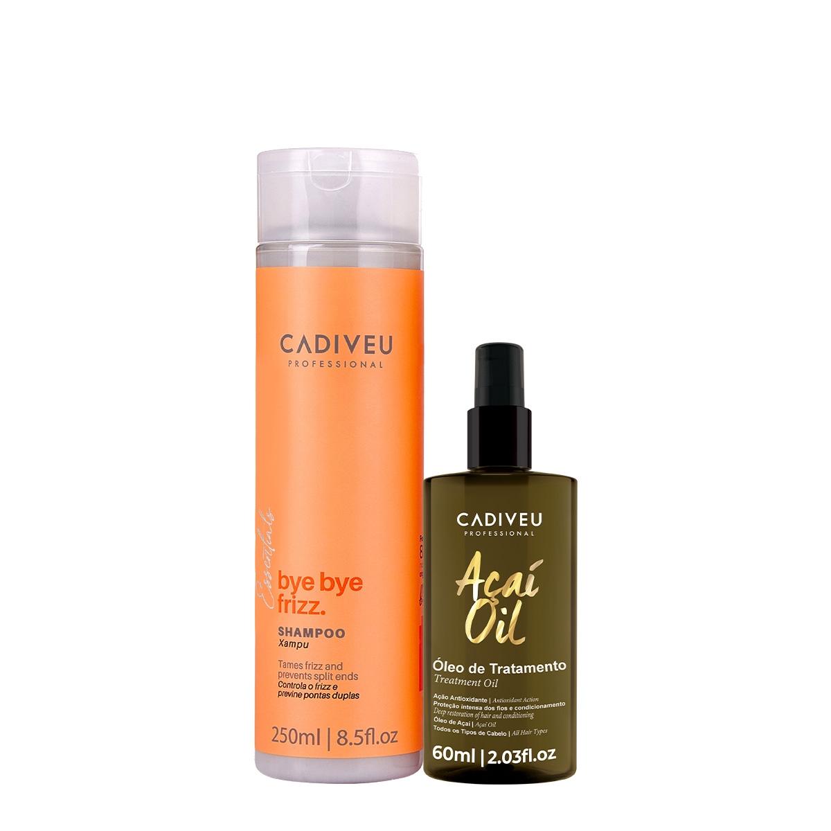 Kit Cadiveu Professional Essentials Bye Bye Frizz Shampoo e Açaí Oil 60 (2 produtos) - 1