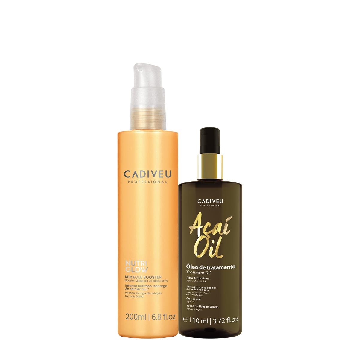 Kit Cadiveu Professional Nutri Glow Booster Fluído de Pré Tratamento e Açaí Oil 110 (2 produtos) - 1
