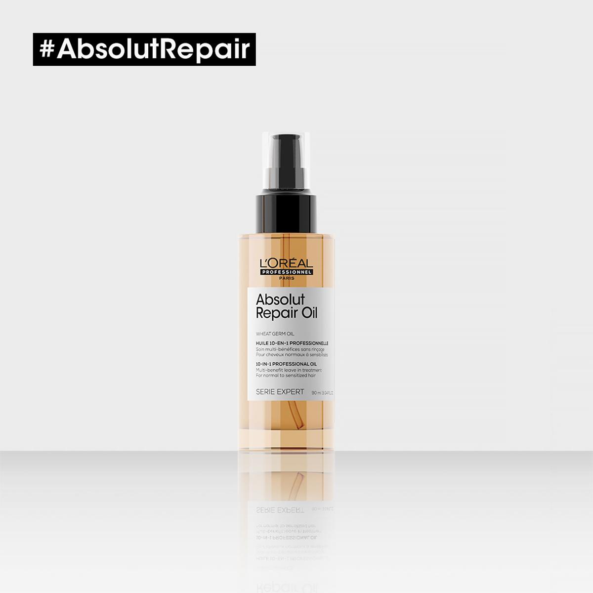 Kit LOreal Professionel Serie Expert Absolut Repair Gold Quinoa 10in1 Óleo 90 e Ampola de Nutrição (2 produtos) - 3