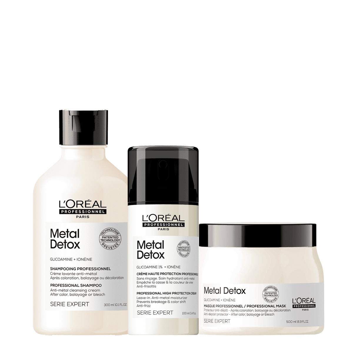 Kit LOréal Professionnel Metal Detox Shampoo Máscara G e Leave-in (3 produtos) - 1