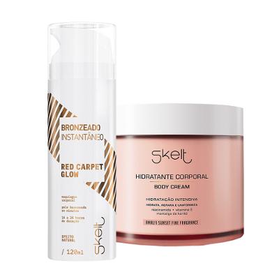 Kit Skelt Red Carpet Glow Hidratante Corporal Amalfi Sunset Instantâneo (2 produtos)
