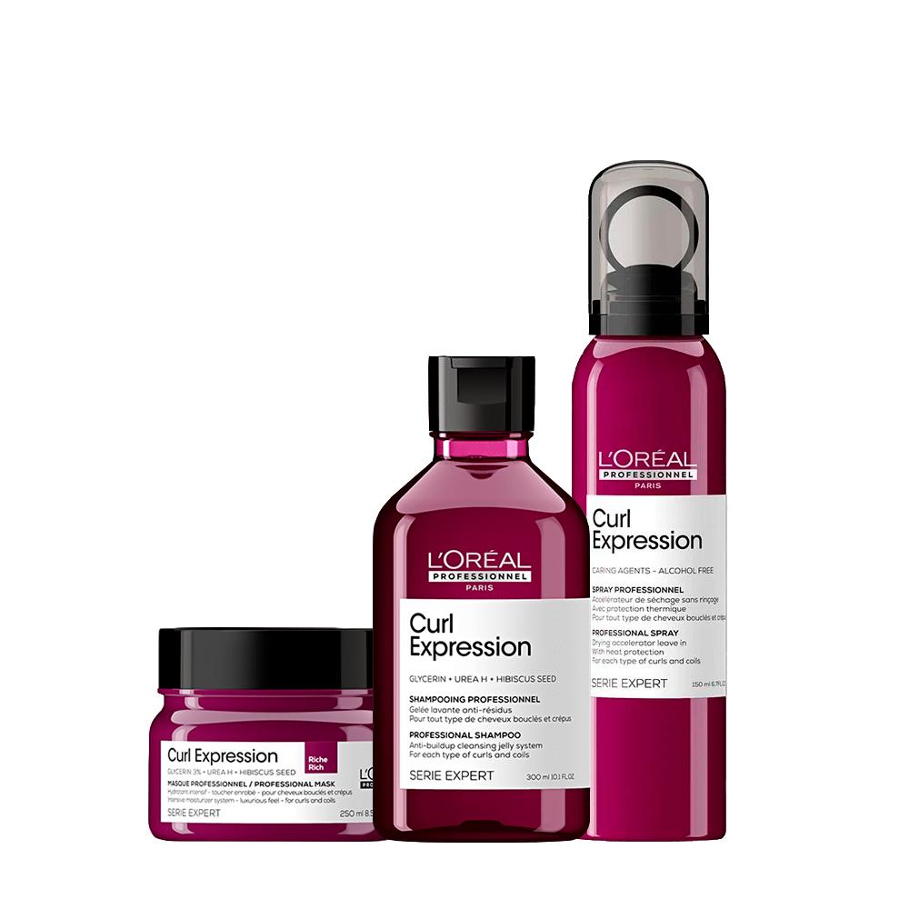 Kit L'Oréal Professionnel Curl Expression Shampoo + Máscara e Acelerador (3 Produtos) - 1