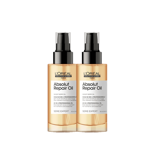 Kit L'Oréal Professionnel Serie Expert Absolut Repair Gold Quinoa 10 in 1 Óleo Reparador 90ml (2 unidades) - 1