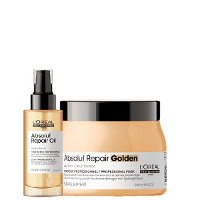 Kit L'Oréal Professionnel Serie Expert Absolut Repair Gold Quinoa Protein Golden Máscara 500ml + Óleo 90ml (2 Produtos) - 1